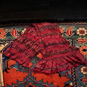 EILEEN FISHER TIGLY PUCKERED RUCHED SILK WRAP SCARF